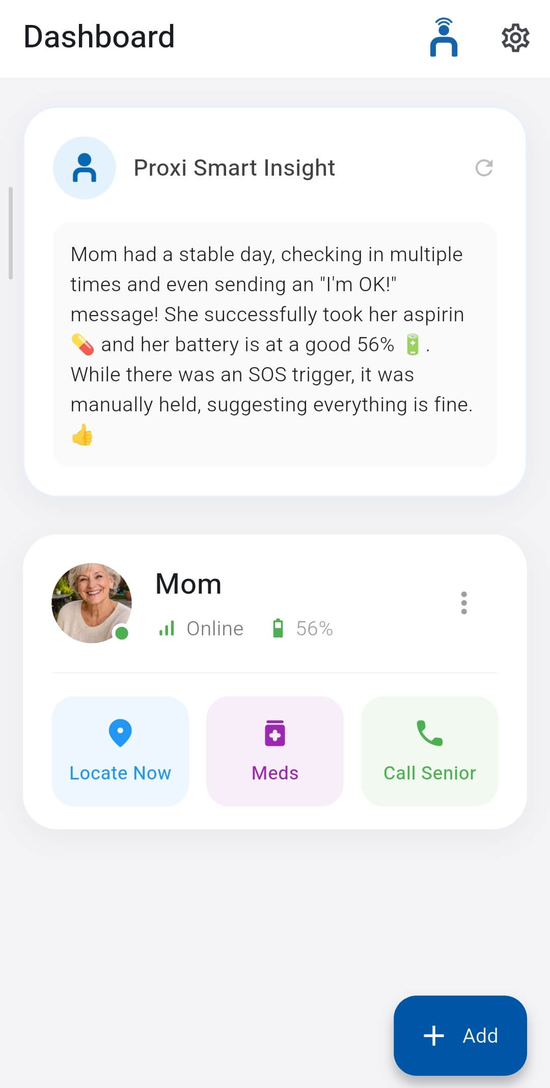 Proxi Insight Screen
