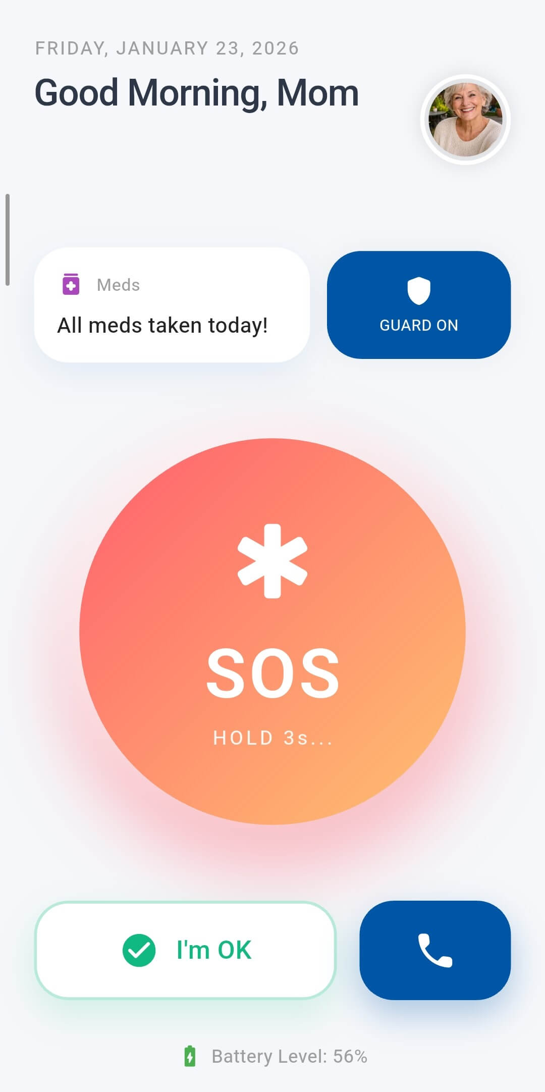 Senior Big Button Interface